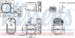 Carcasa clapeta acceleratie Nissens 955150
