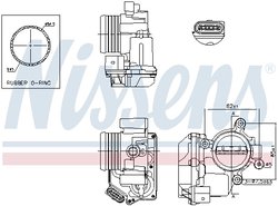 CARCASA CLAPETA ACCELERATIE NISSENS 955053 - Compatibil cu AUDI, SEAT, SKODA, VW