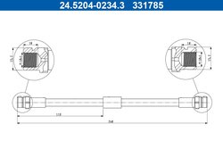 FURTUN FRANA ATE 24.5204-0234.3 - Compatibil cu VW
