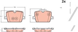 Set placute frana TRW GDB2487