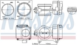 CARCASA CLAPETA ACCELERATIE NISSENS 955096 - Compatibil cu DACIA, OPEL, RENAULT, VAUXHALL