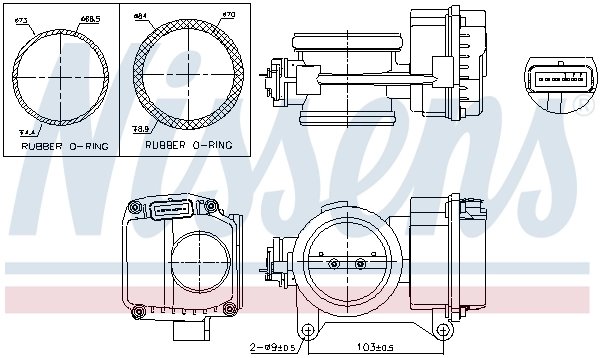 Carcasa clapeta acceleratie Nissens 955096