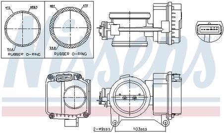 Carcasa clapeta acceleratie Nissens 955096