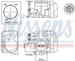 Carcasa clapeta acceleratie Nissens 955043