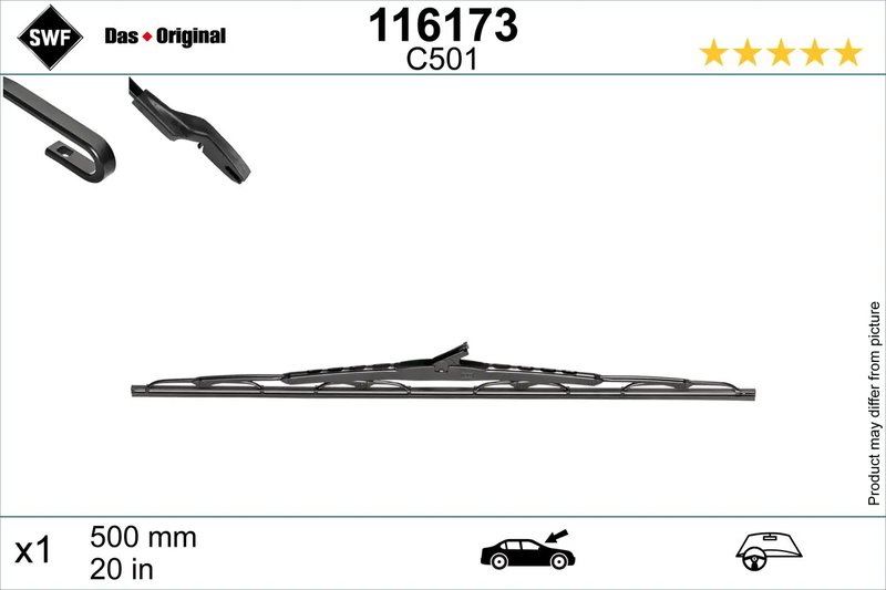 LAMELA STERGATOR SWF 116173 - Compatibil cu BMW, CHEVROLET, HONDA, HYUNDAI, JEEP, LAND ROVER, LEXUS, MITSUBISHI, NISSAN, OPEL, P