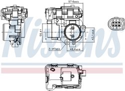 CARCASA CLAPETA ACCELERATIE NISSENS 955082 - Compatibil cu AUDI, SEAT, SKODA, VW