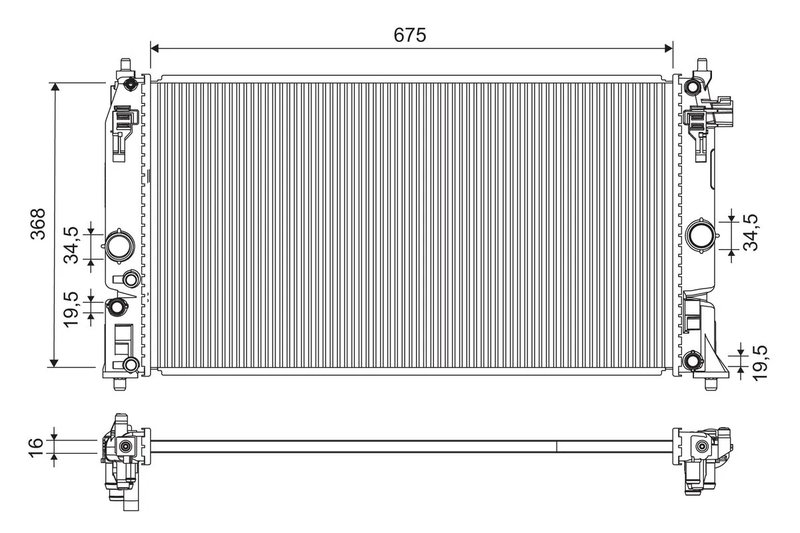 RADIATOR RACIRE MOTOR VALEO 701316 - Compatibil cu TOYOTA