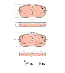 SET PLACUTE FRANA TRW GDB2483 - Piesa auto compatibila cu mai multe marci