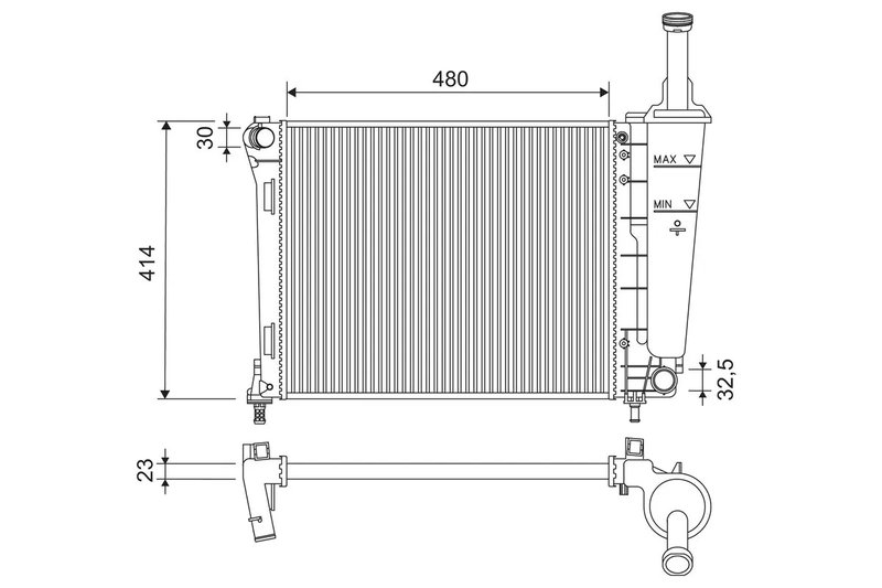 Radiator racire motor Valeo 701184