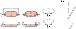 SET PLACUTE FRANA TRW GDB2513 - Compatibil cu HONDA