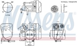 Carcasa clapeta acceleratie Nissens 955115