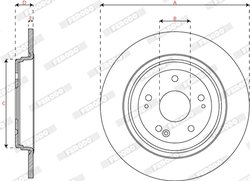 DISC FRANA FERODO DDF3189C - Compatibil cu HONDA