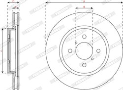Disc frana Ferodo DDF2376C