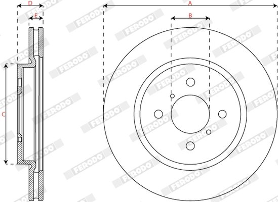 DISC FRANA FERODO DDF2376C - Compatibil cu SUZUKI