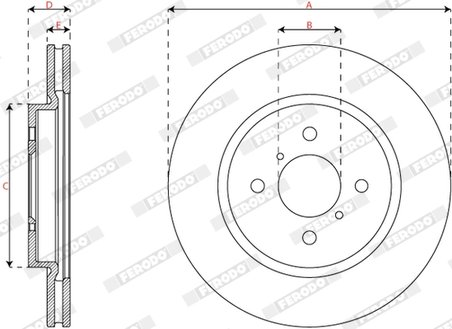 DISC FRANA FERODO DDF2376C - Compatibil cu SUZUKI