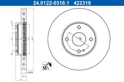 DISC FRANA ATE 24.0122-0318.1 - Compatibil cu MAZDA