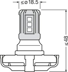 Bec, semnalizator Osram 5201DWP-1BL