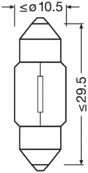 Bec, lumini interioare Osram 6438-2BL