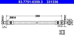 FURTUN FRANA ATE 83.7751-0359.3 - Compatibil cu MINI