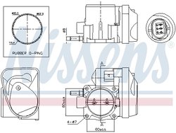 CARCASA CLAPETA ACCELERATIE NISSENS 955005 - Compatibil cu RENAULT