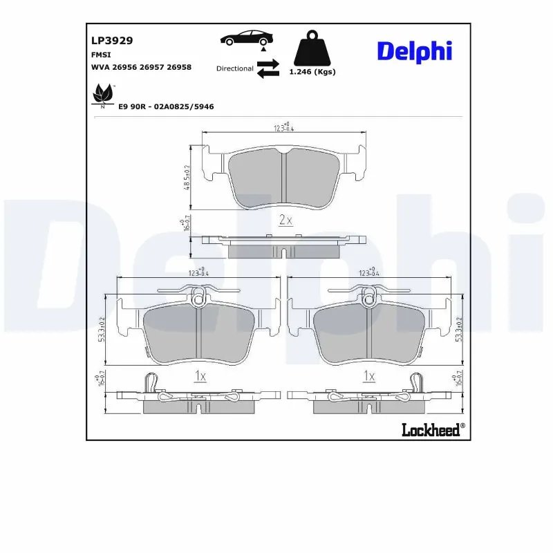 SET PLACUTE FRANA DELPHI LP3929 - Compatibil cu HONDA