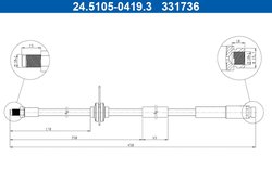 FURTUN FRANA ATE 24.5105-0419.3 - Compatibil cu FORD