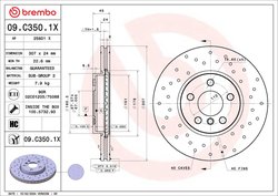 DISC FRANA BREMBO 09.C350.1X - Compatibil cu BMW, BMW (BRILLIANCE), MINI