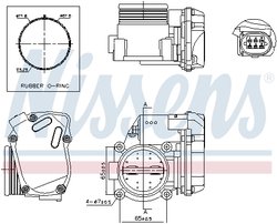 Carcasa clapeta acceleratie Nissens 955041