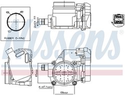 Carcasa clapeta acceleratie Nissens 955116