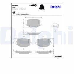 Set placute frana Delphi LP3940