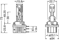 BEC, FAR FAZA LUNGA OSRAM 64176DWESY-2HB - Piesa auto compatibila cu mai multe marci