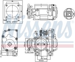 Carcasa clapeta acceleratie Nissens 955080