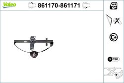 Macara geam Valeo 861170