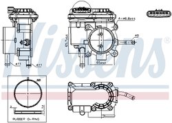 CARCASA CLAPETA ACCELERATIE NISSENS 955237 - Compatibil cu HYUNDAI, KIA