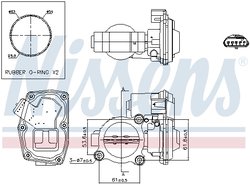 Carcasa clapeta acceleratie Nissens 955089