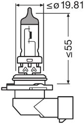 Bec, far faza lunga Osram 9006NL-2HB