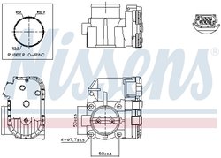 Carcasa clapeta acceleratie Nissens 955075