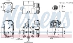 Carcasa clapeta acceleratie Nissens 955079