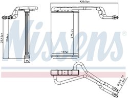 SCHIMBATOR CALDURA INCALZIRE HABITACLU NISSENS 707344 - Compatibil cu FORD