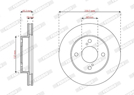 Disc frana Ferodo DDF2968C