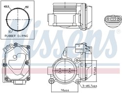 CARCASA CLAPETA ACCELERATIE NISSENS 955060 - Compatibil cu VW