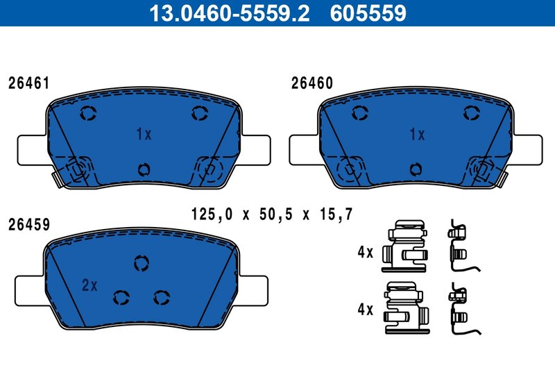 Set placute frana ATE 13.0460-5559.2