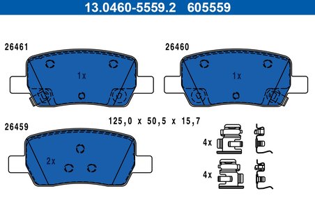 Set placute frana ATE 13.0460-5559.2
