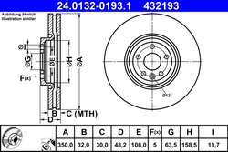 Disc frana ATE 24.0132-0193.1