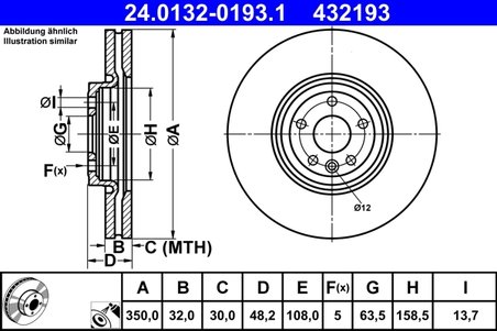 Disc frana ATE 24.0132-0193.1