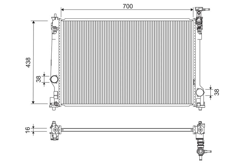 Radiator racire motor Valeo 701297