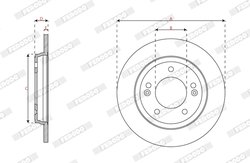 DISC FRANA FERODO DDF3037C - Compatibil cu HYUNDAI, KIA