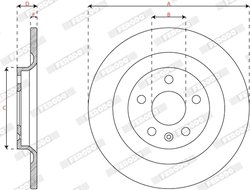 DISC FRANA FERODO DDF3088C - Compatibil cu VOLVO