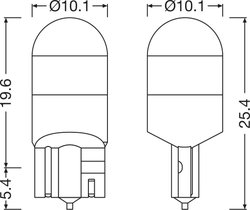 Bec, semnalizator Osram 2845DWP-2BL