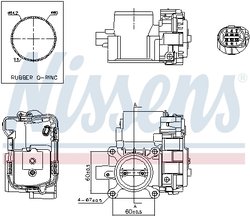 Carcasa clapeta acceleratie Nissens 955088